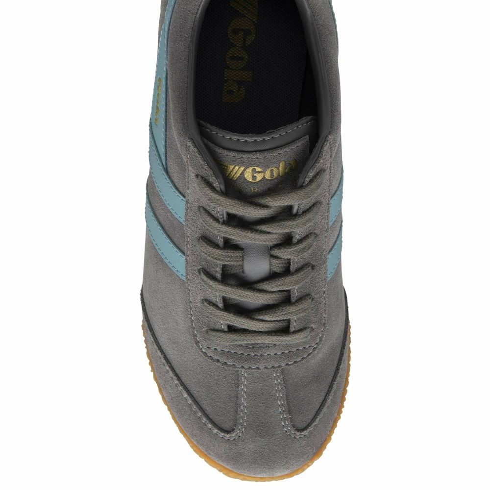 Gola Classics Harrier Suede Women Sneakers Grey | WLCHUD386