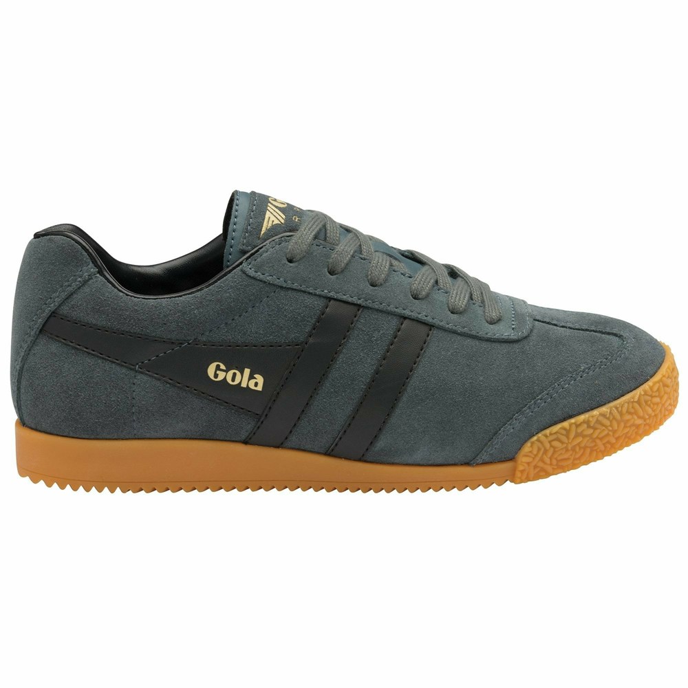 Gola Classics Harrier Suede Women Sneakers Deep Grey / Black | NSOTDP058