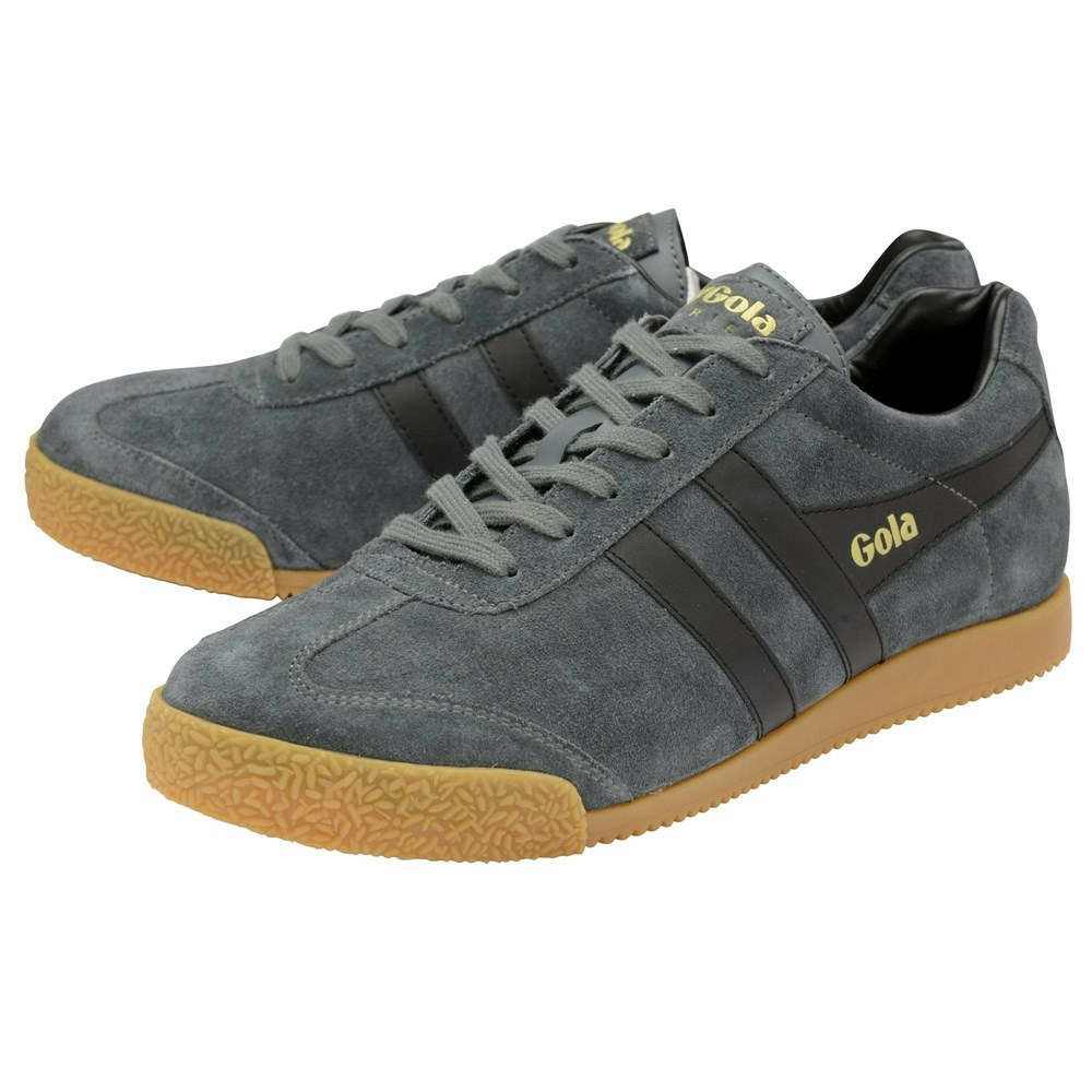 Gola Classics Harrier Suede Women Sneakers Deep Grey / Black | NSOTDP058