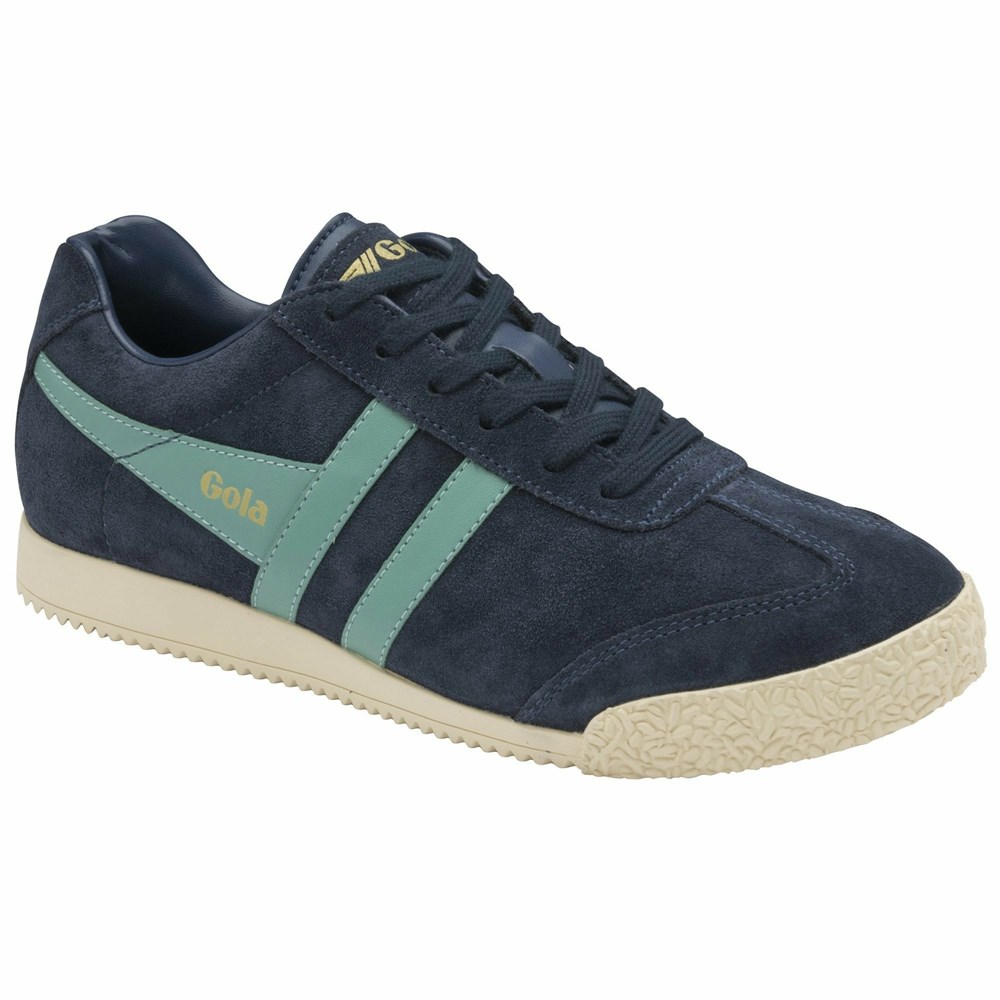 Gola Classics Harrier Suede Women Sneakers Navy / White | IXKGJH025