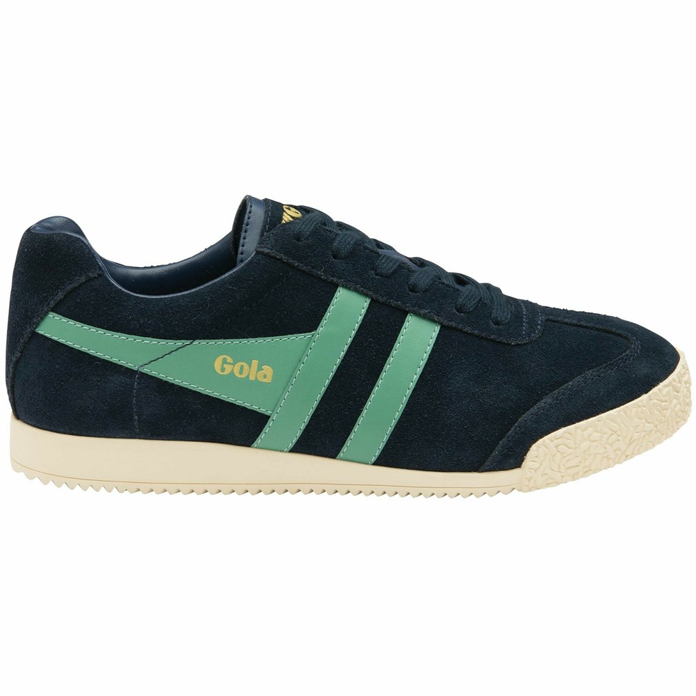 Gola Classics Harrier Suede Women Sneakers Navy / White | IXKGJH025