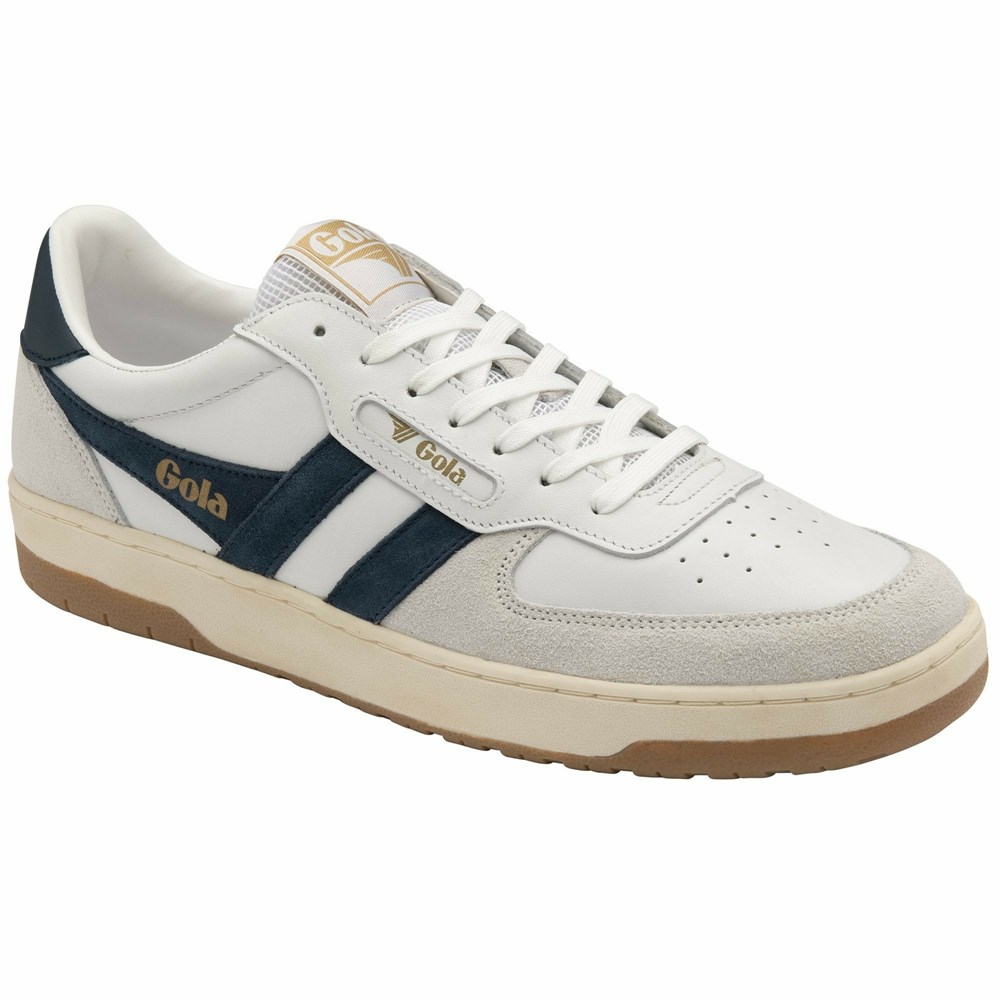 Gola Classics Hawk Men Sneakers White / Blue | OYEPWG892