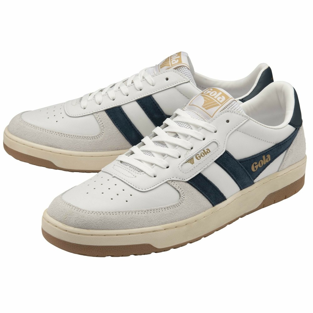 Gola Classics Hawk Men Sneakers White / Blue | OYEPWG892