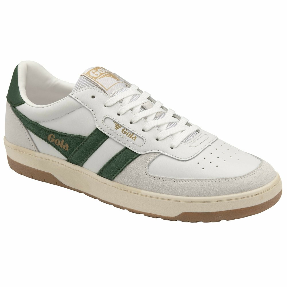 Gola Classics Hawk Men Sneakers White / Dark Green | EQNIAG970