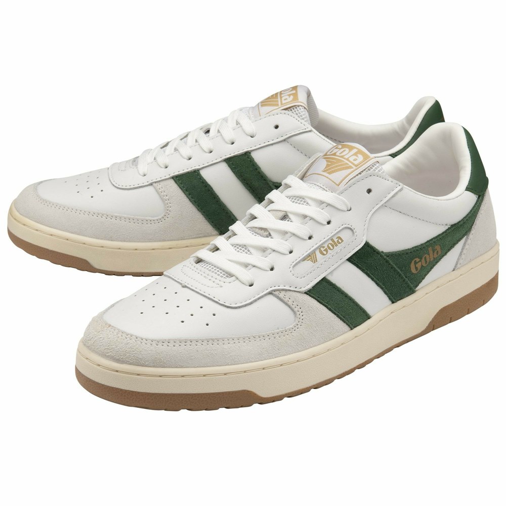 Gola Classics Hawk Men Sneakers White / Dark Green | EQNIAG970