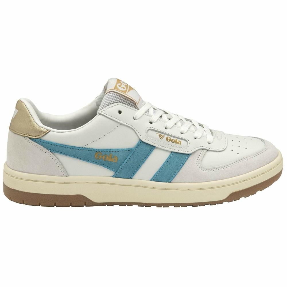 Gola Classics Hawk Women Sneakers White / Gold | JEDMGZ892