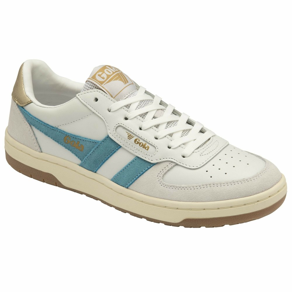 Gola Classics Hawk Women Sneakers White / Gold | JEDMGZ892