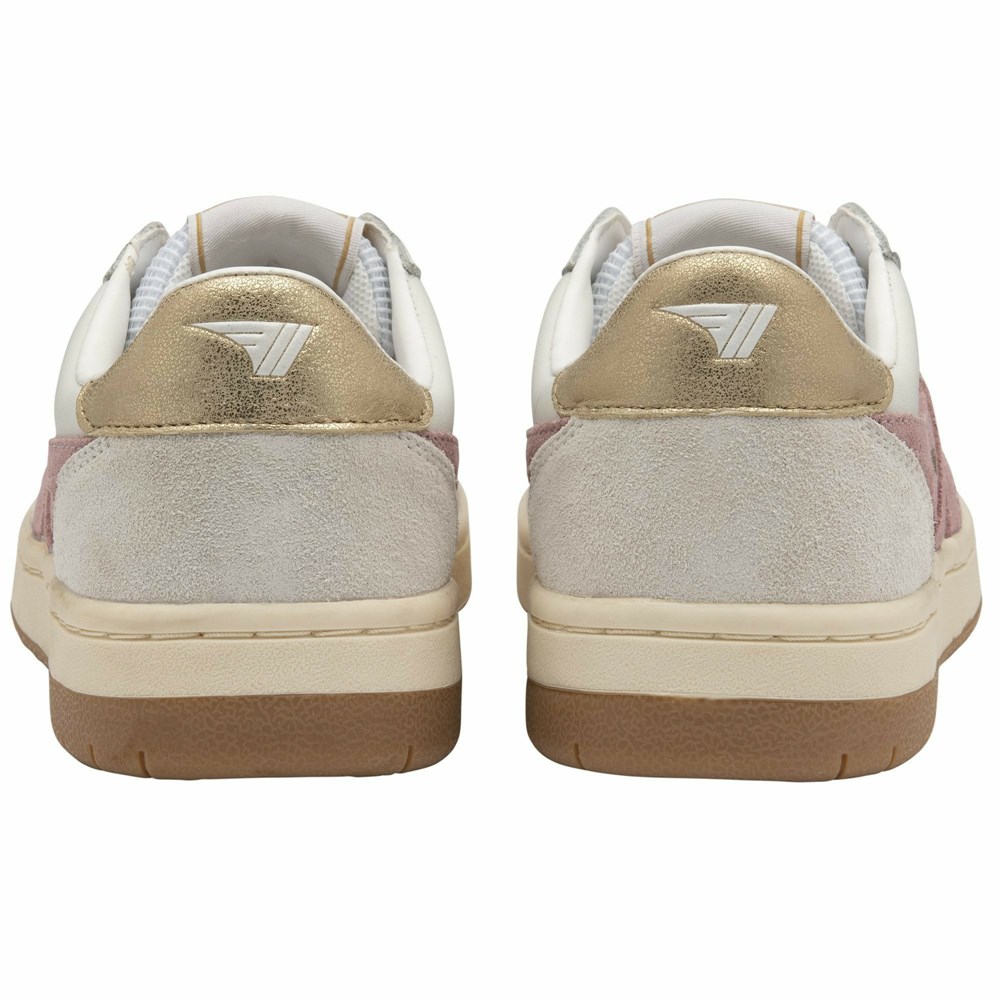 Gola Classics Hawk Women Sneakers White / Pink / Gold | UOZXTN149