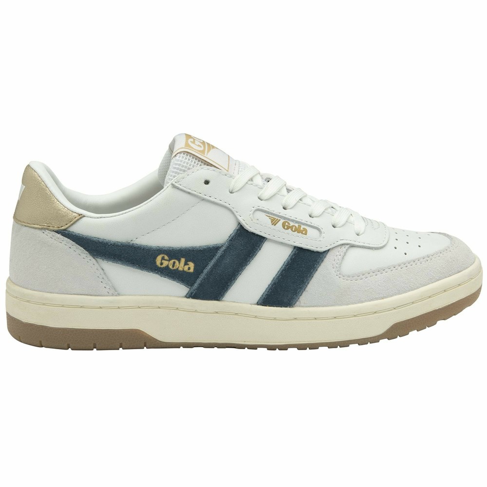 Gola Classics Hawk Women Sneakers White / Gold | ILRPHJ498