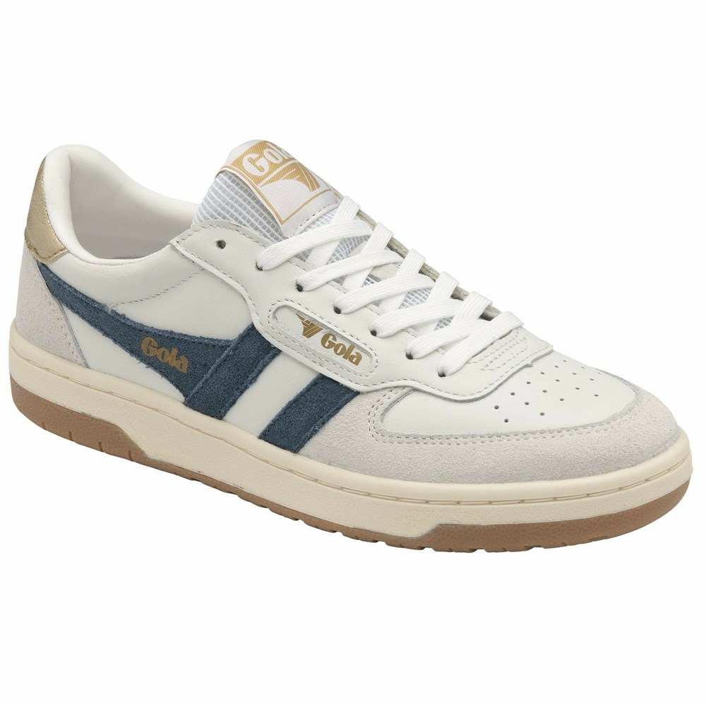 Gola Classics Hawk Women Sneakers White / Gold | ILRPHJ498