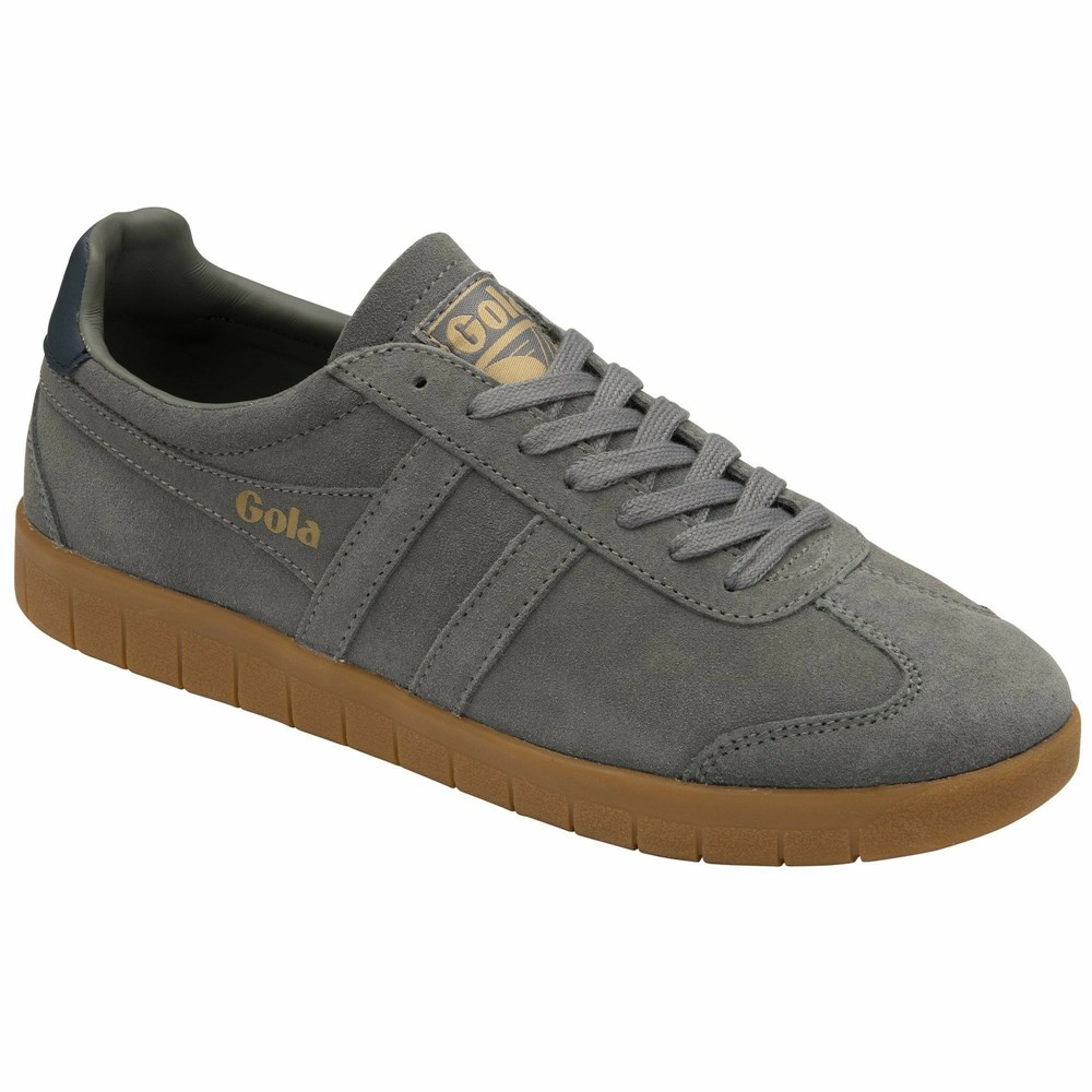 Gola Classics Hurricane Elite Men Sneakers Grey / Grey / Navy | AQHWXE047