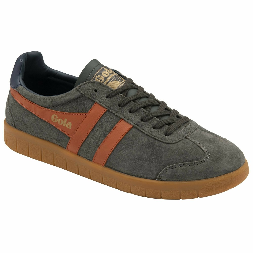 Gola Classics Hurricane Suede Men Sneakers Orange / Navy | NBUYTV483