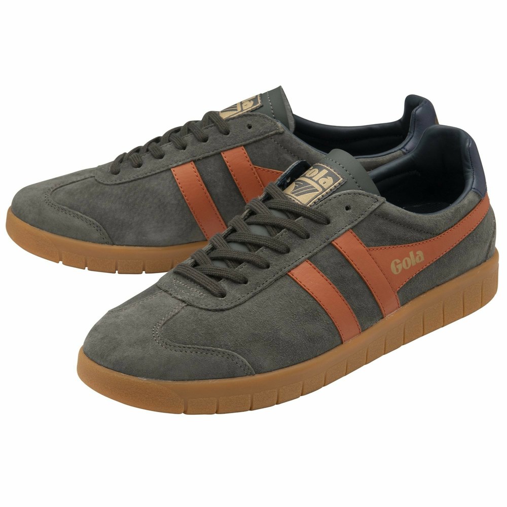 Gola Classics Hurricane Suede Men Sneakers Orange / Navy | NBUYTV483