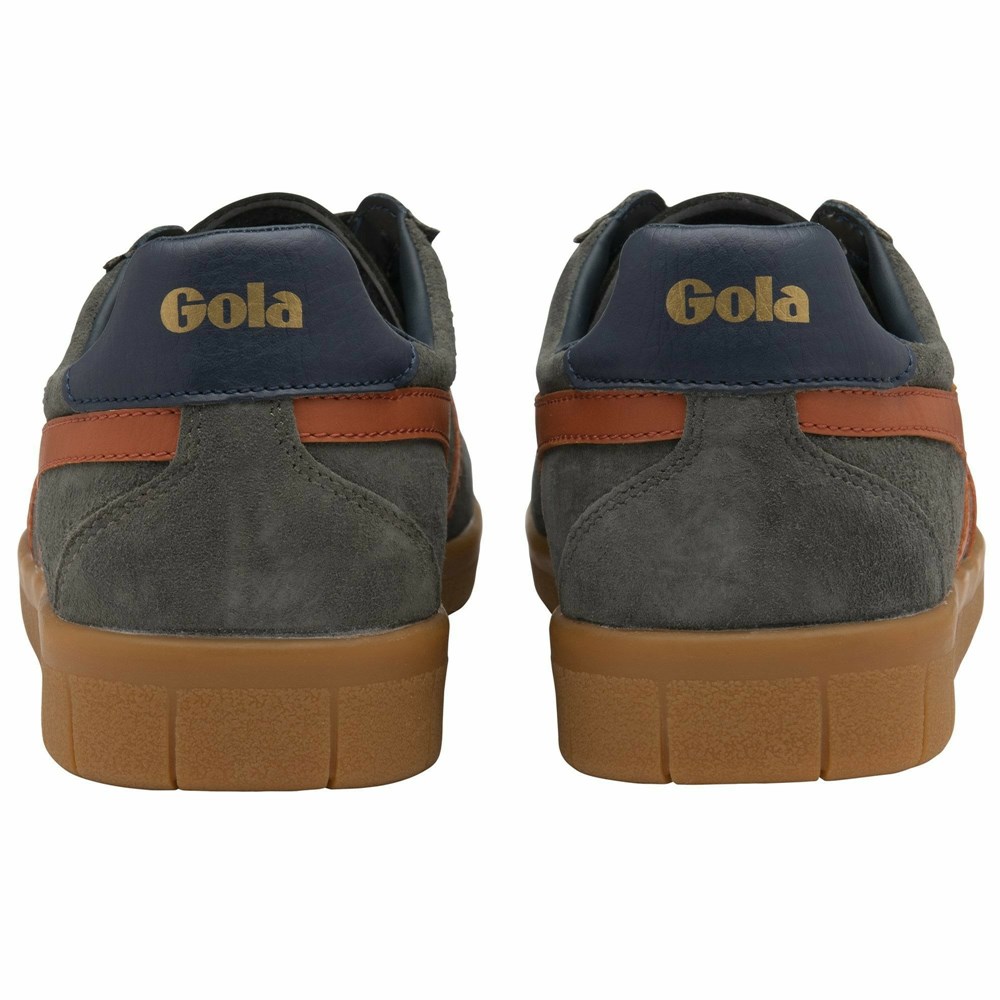 Gola Classics Hurricane Suede Men Sneakers Orange / Navy | NBUYTV483