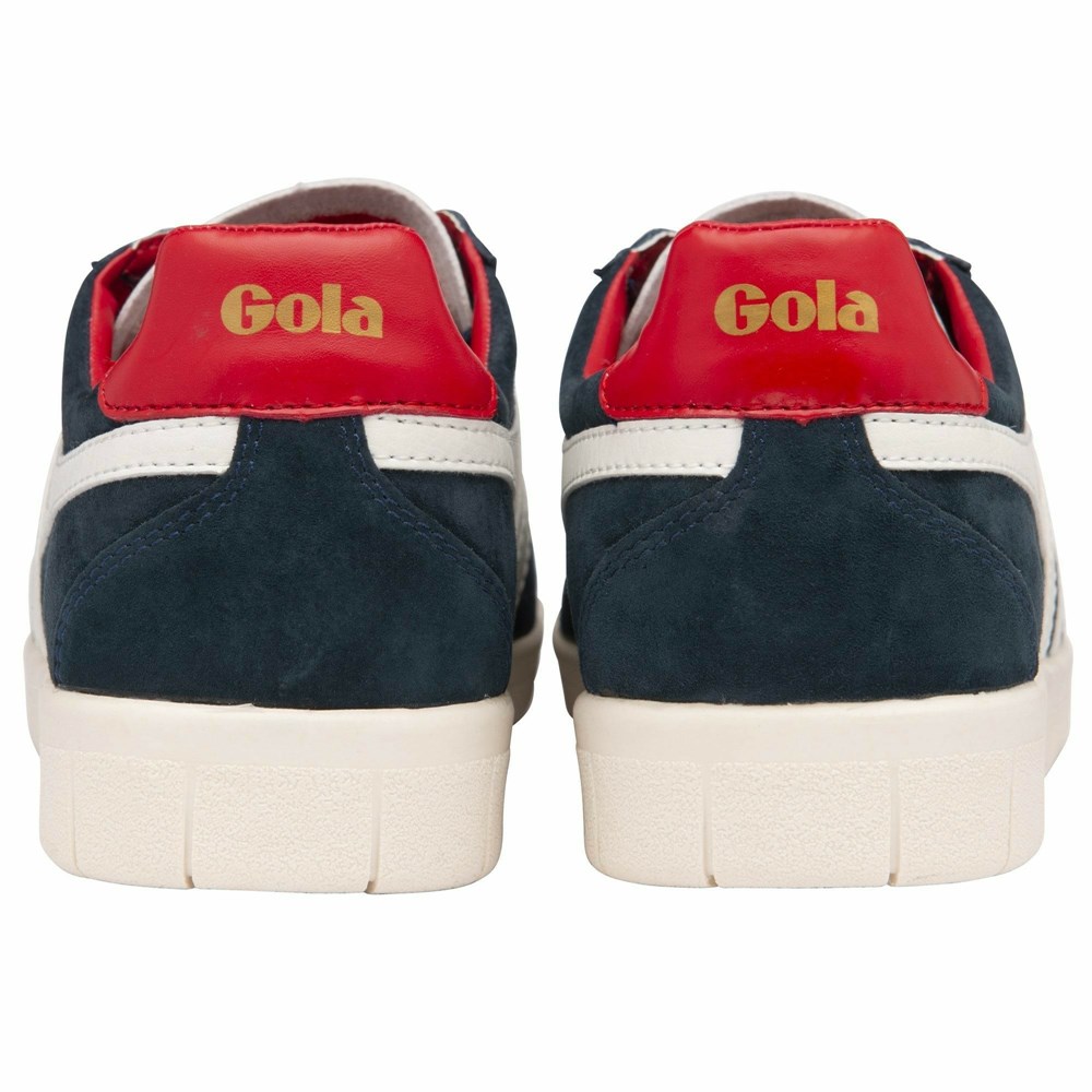 Gola Classics Hurricane Suede Men Sneakers Navy / White / Deep Red | VODLHJ267