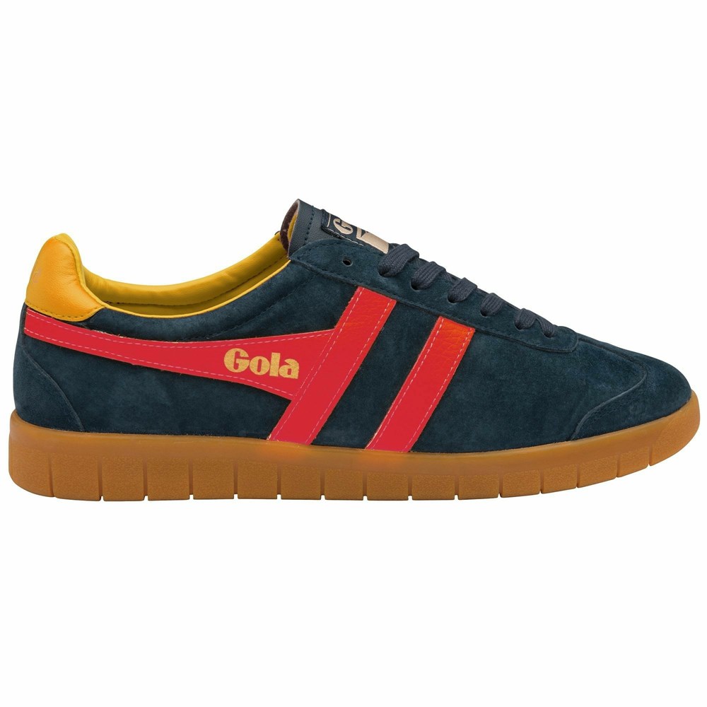 Gola Classics Hurricane Suede Men Sneakers Navy / Red / Orange | ALMCTX840