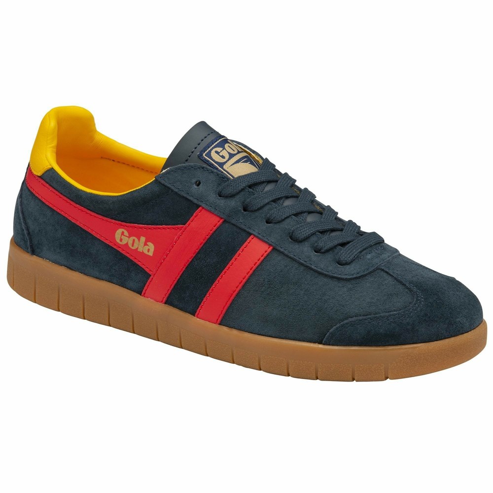 Gola Classics Hurricane Suede Men Sneakers Navy / Red / Orange | ALMCTX840