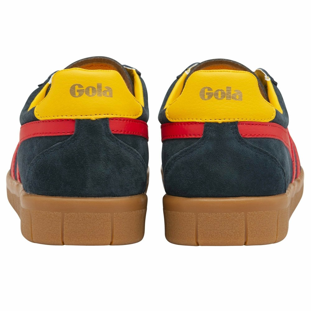 Gola Classics Hurricane Suede Men Sneakers Navy / Red / Orange | ALMCTX840