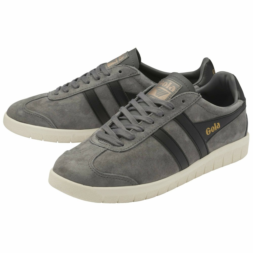 Gola Classics Hurricane Suede Men Sneakers Grey / Black / White | WDNGLX581