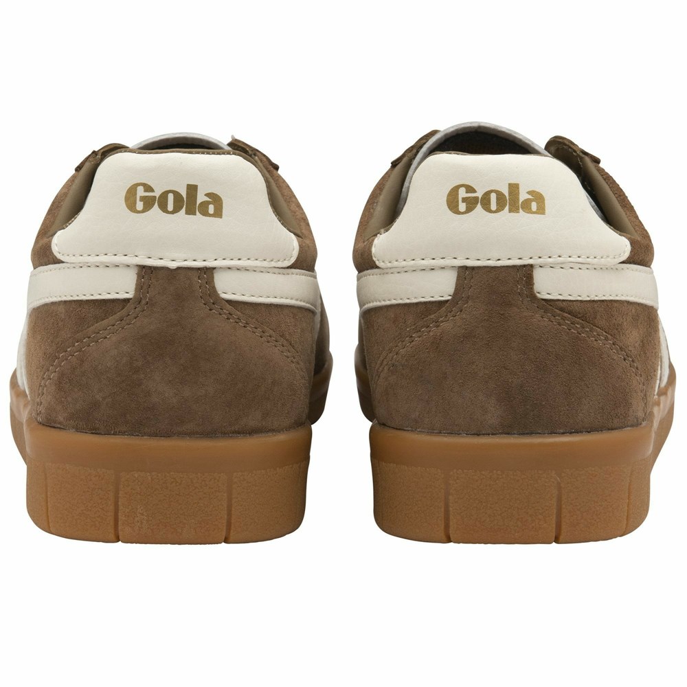 Gola Classics Hurricane Suede Men Sneakers Brown / White | LYCEVN769