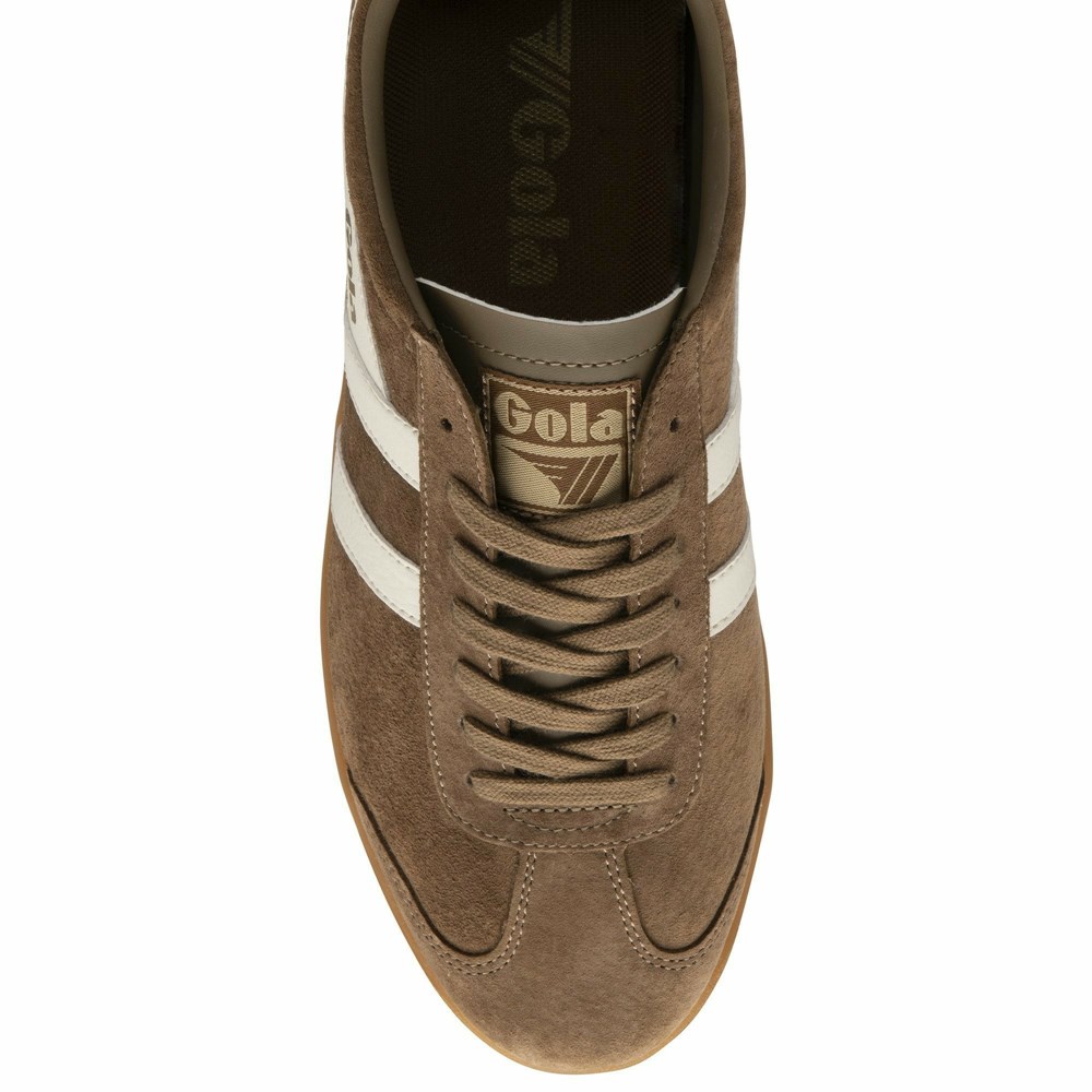 Gola Classics Hurricane Suede Men Sneakers Brown / White | LYCEVN769