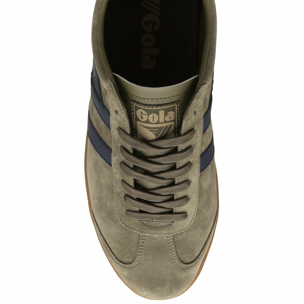 Gola Classics Hurricane Suede Men Sneakers Khaki / Navy / Khaki | OIQPXW096