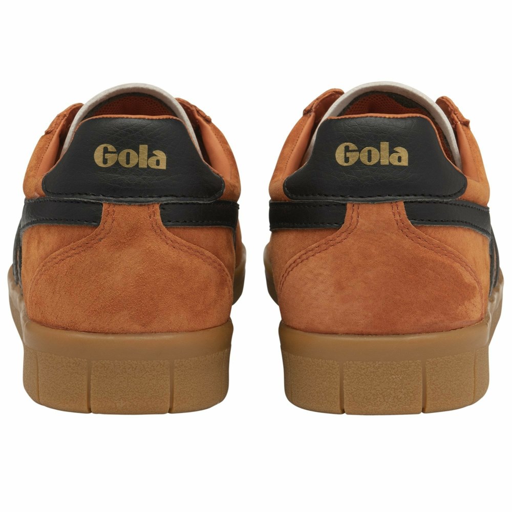 Gola Classics Hurricane Suede Men Sneakers Orange / Black | UVJSYN013