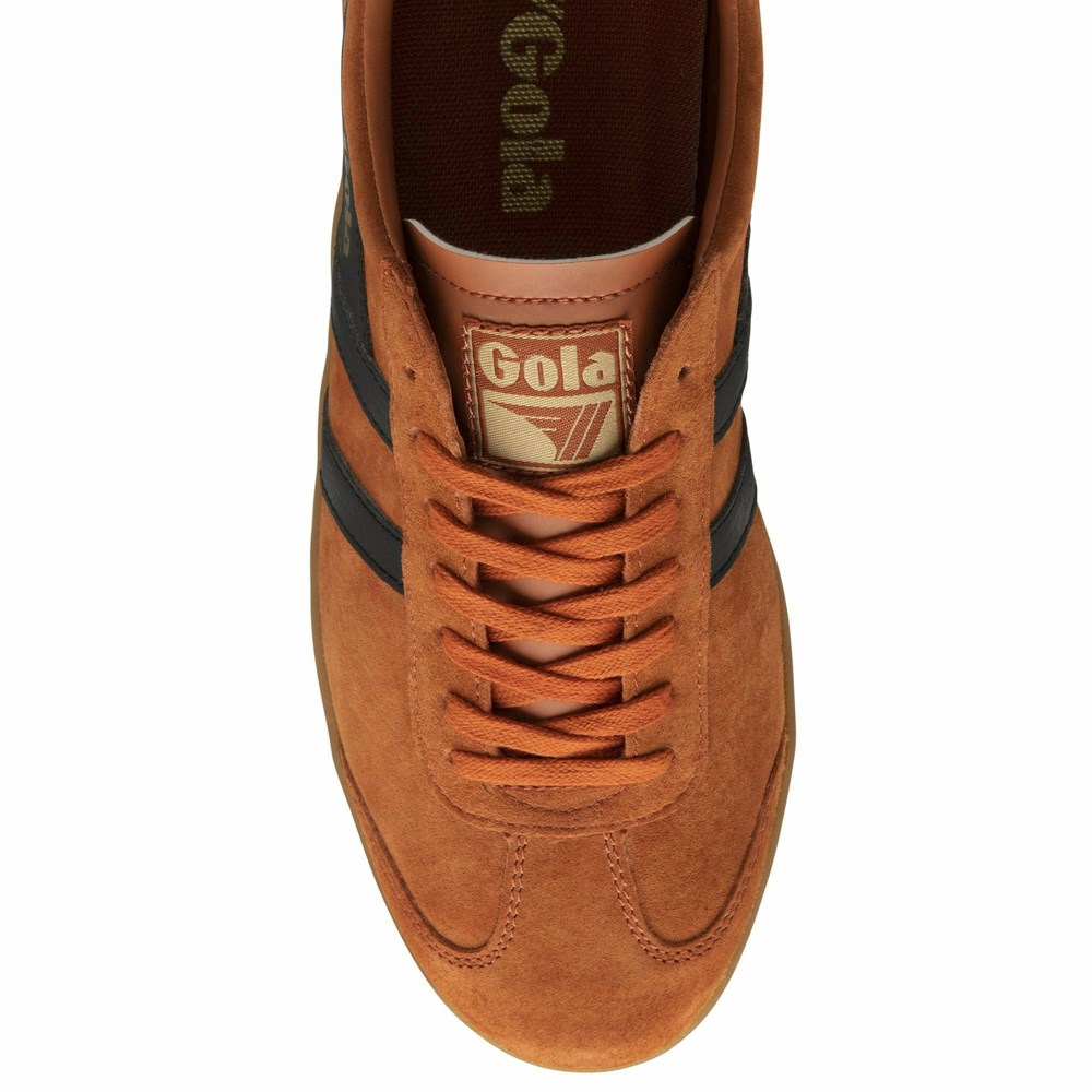 Gola Classics Hurricane Suede Men Sneakers Orange / Black | UVJSYN013