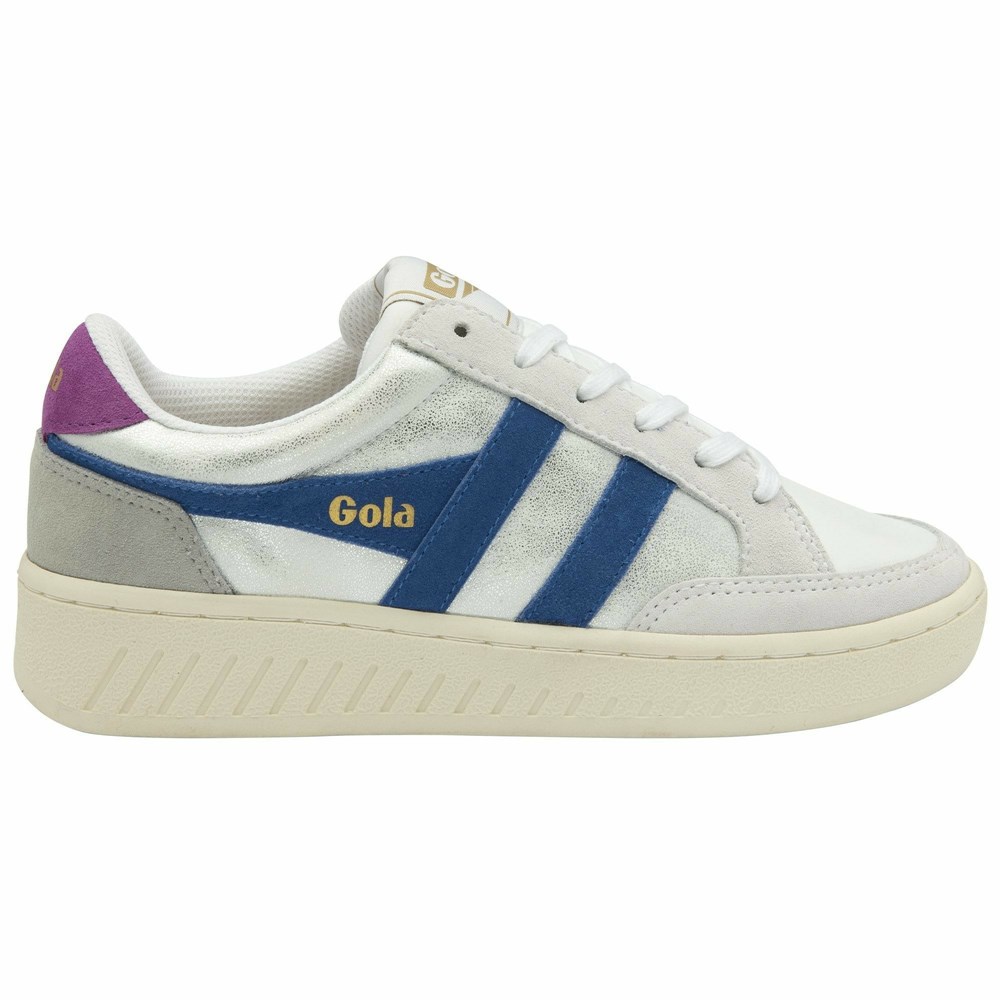 Gola Classics Superslam Blaze Women Sneakers White / Blue | JGWTNQ453