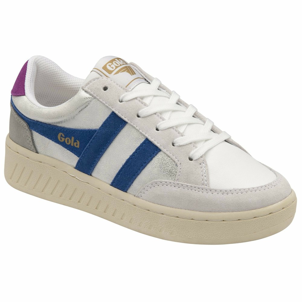 Gola Classics Superslam Blaze Women Sneakers White / Blue | JGWTNQ453