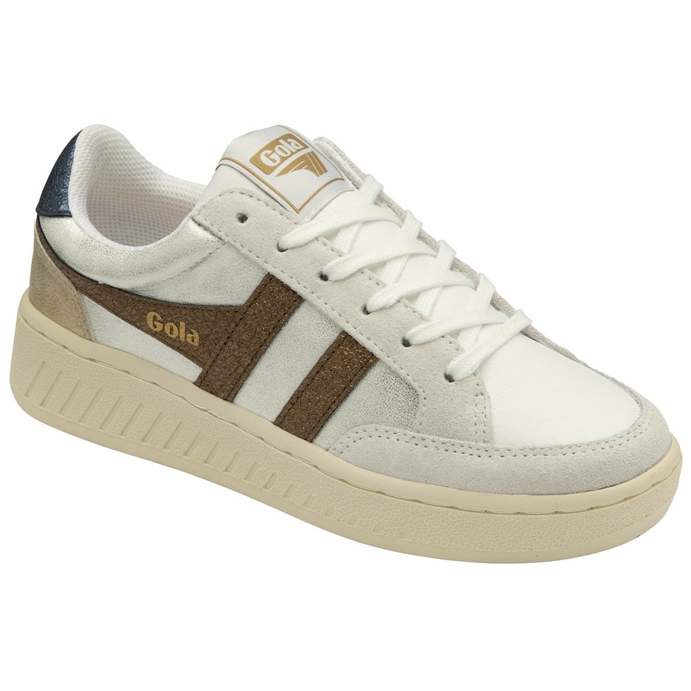 Gola Classics Superslam Blaze Women Sneakers White / Copper / Navy | ZRAFLH136