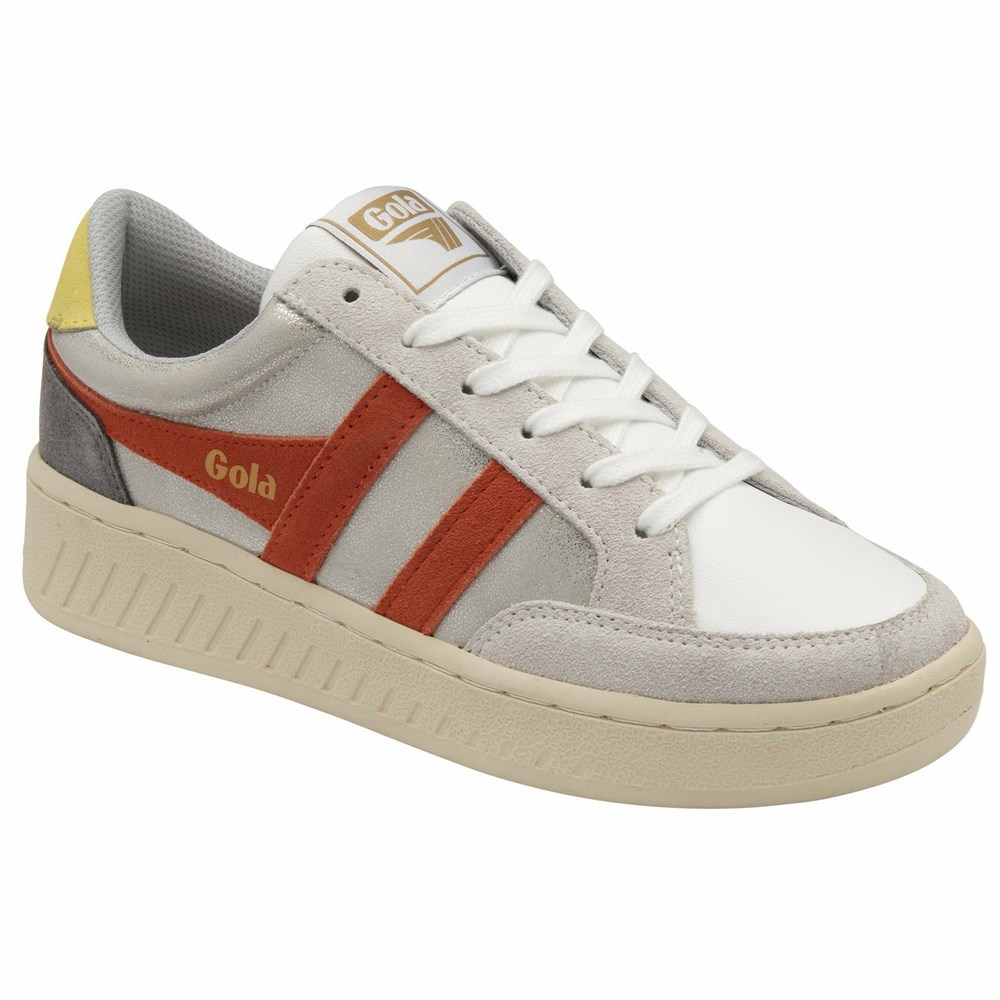 Gola Classics Superslam Blaze Women Sneakers Silver / Coral | WIMCQL863