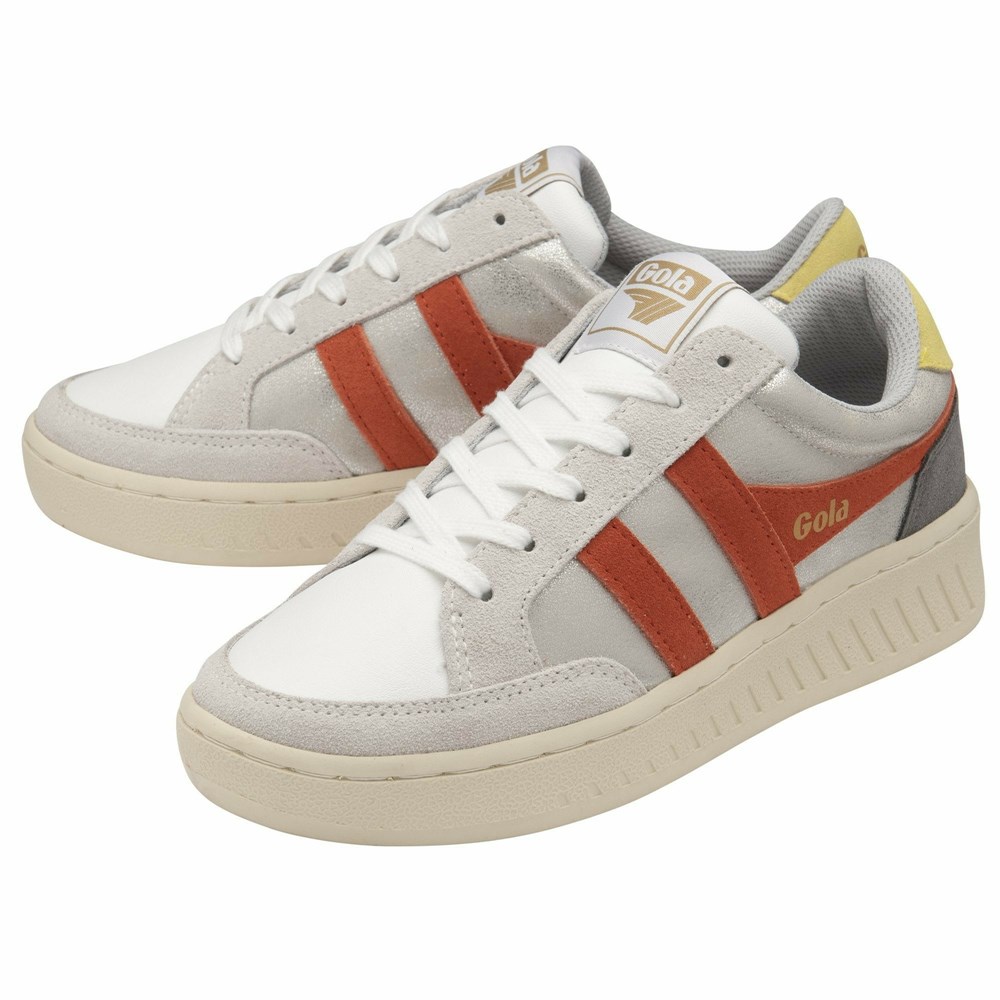 Gola Classics Superslam Blaze Women Sneakers Silver / Coral | WIMCQL863