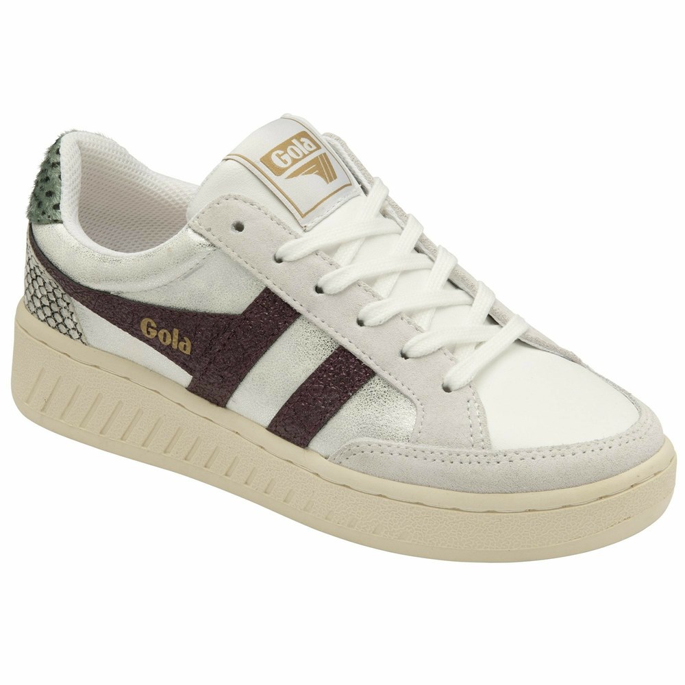 Gola Classics Superslam Blaze Women Sneakers White / Purple / Olive | QGRFEZ801