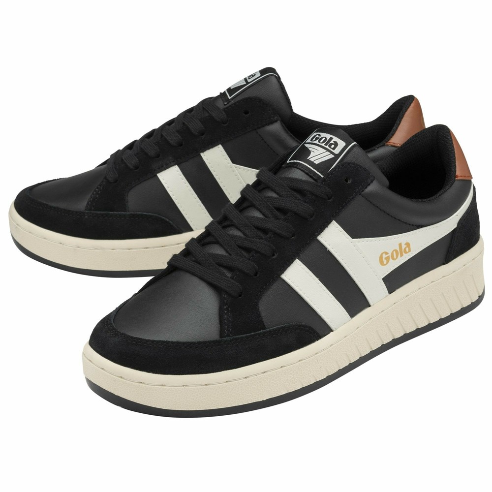 Gola Classics Superslam Men Sneakers Black / White / Orange | IYXWFJ548