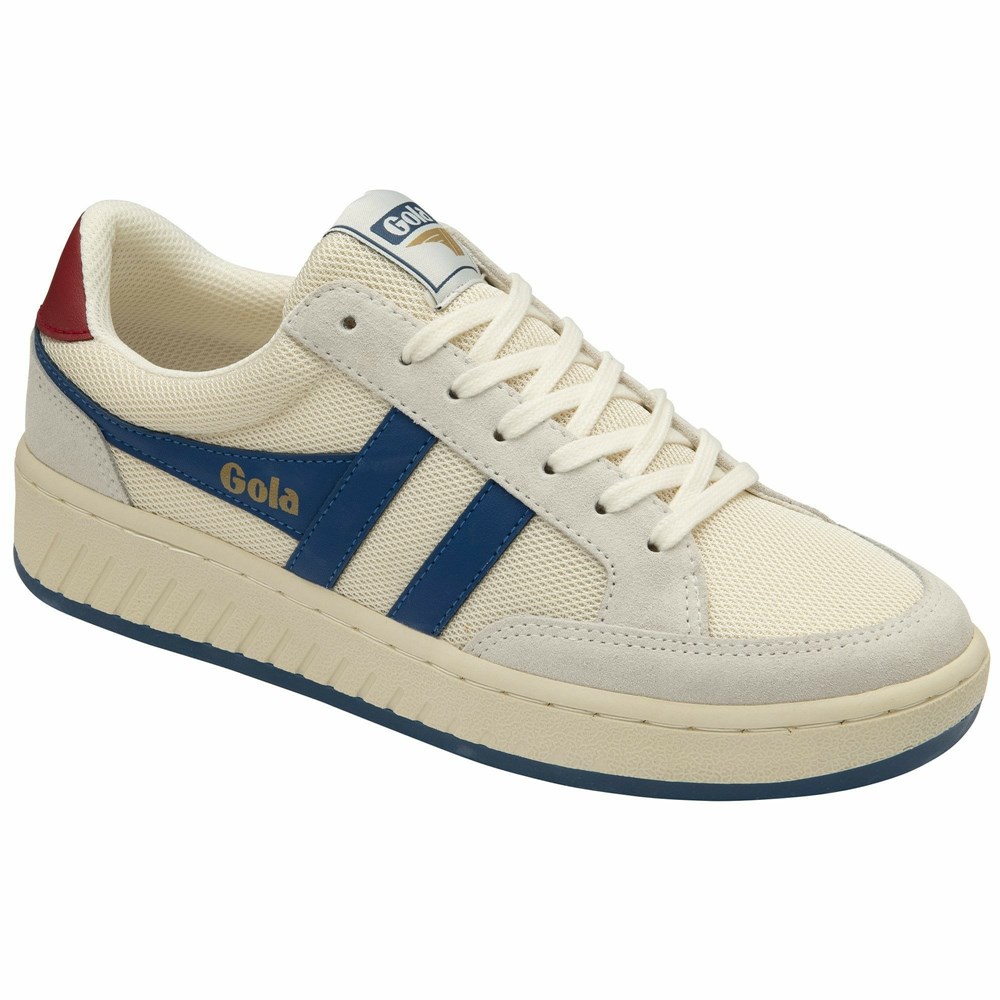 Gola Classics Superslam Mesh Men Sneakers White / Blue / Deep Red | BHEPLG253