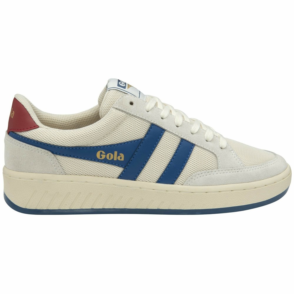 Gola Classics Superslam Mesh Men Sneakers White / Blue / Deep Red | BHEPLG253