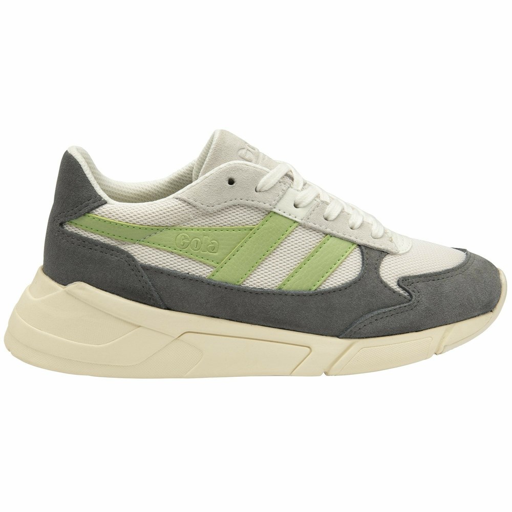 Gola Classics Tempest Women Sneakers White / Grey / Green | LDXVWC270