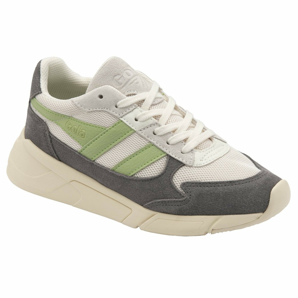 Gola Classics Tempest Women Sneakers White / Grey / Green | LDXVWC270