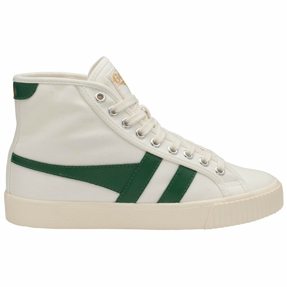 Gola Classics Tennis Mark Cox High Women Sneakers White / Dark Green | LMOTRU746