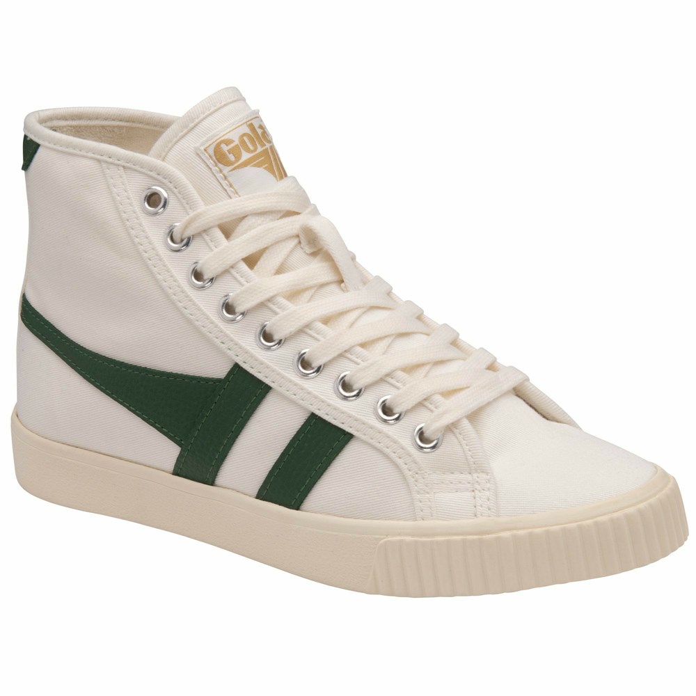 Gola Classics Tennis Mark Cox High Women Sneakers White / Dark Green | LMOTRU746