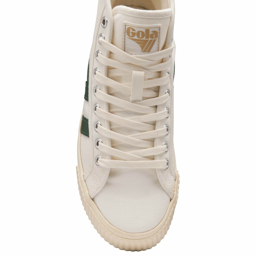 Gola Classics Tennis Mark Cox High Women Sneakers White / Dark Green | LMOTRU746