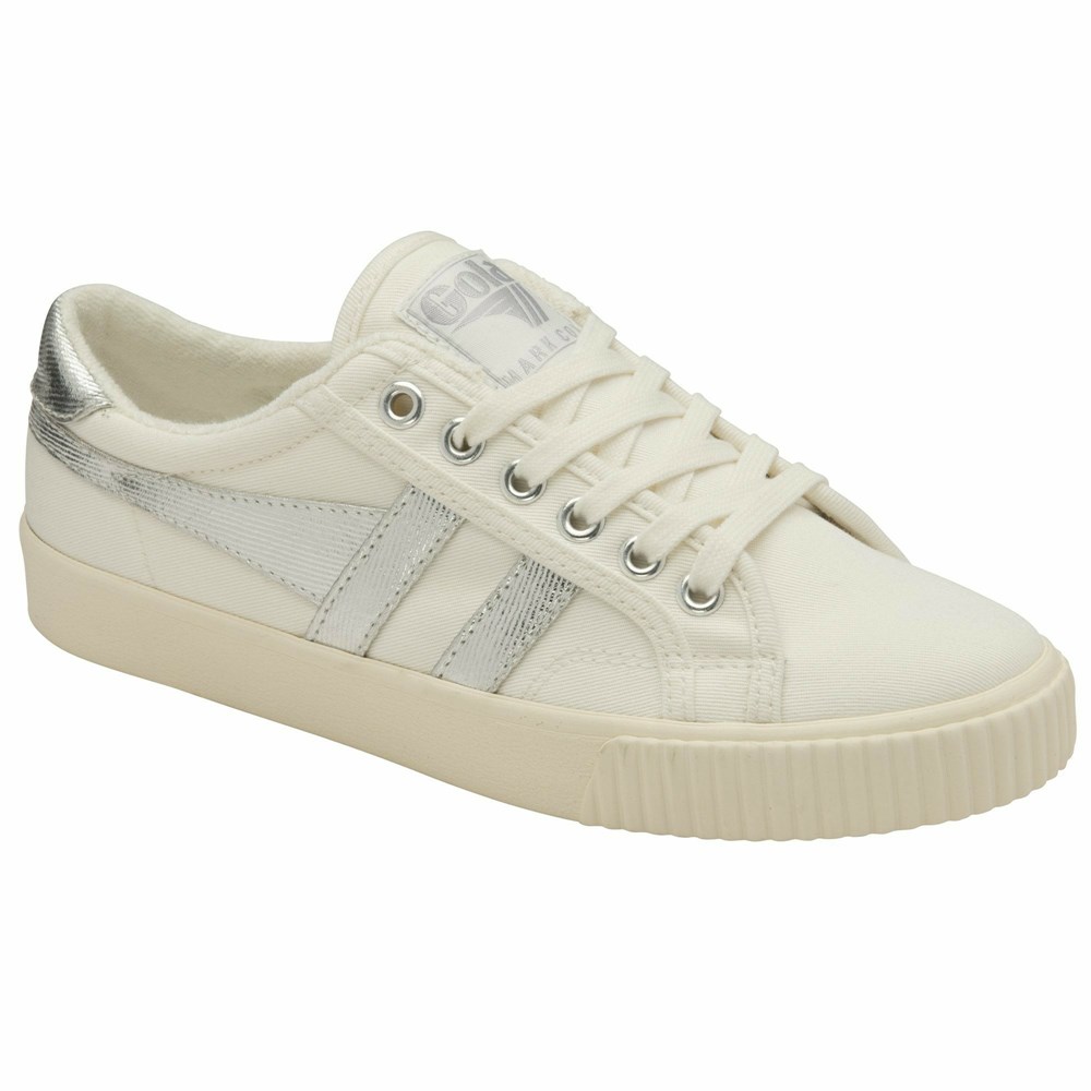 Gola Classics Tennis Mark Cox Women Sneakers White / Silver | IEKUYQ140