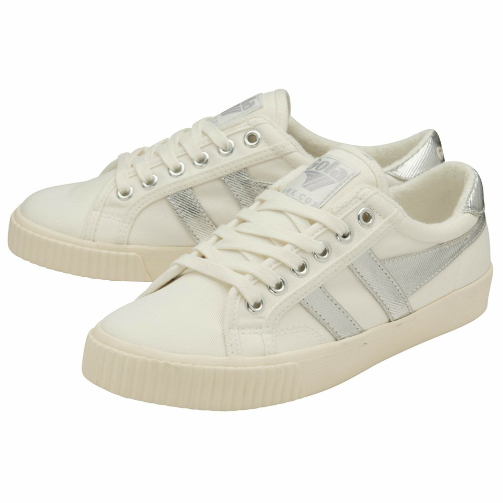 Gola Classics Tennis Mark Cox Women Sneakers White / Silver | IEKUYQ140