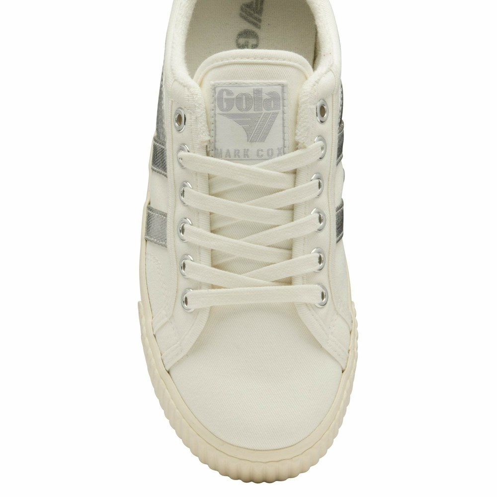 Gola Classics Tennis Mark Cox Women Sneakers White / Silver | IEKUYQ140