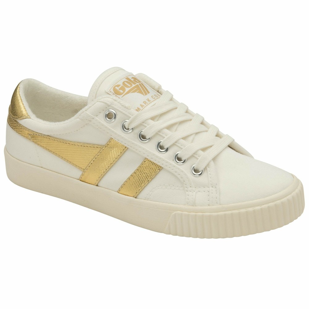 Gola Classics Tennis Mark Cox Women Sneakers White / Gold | JZCFWG820