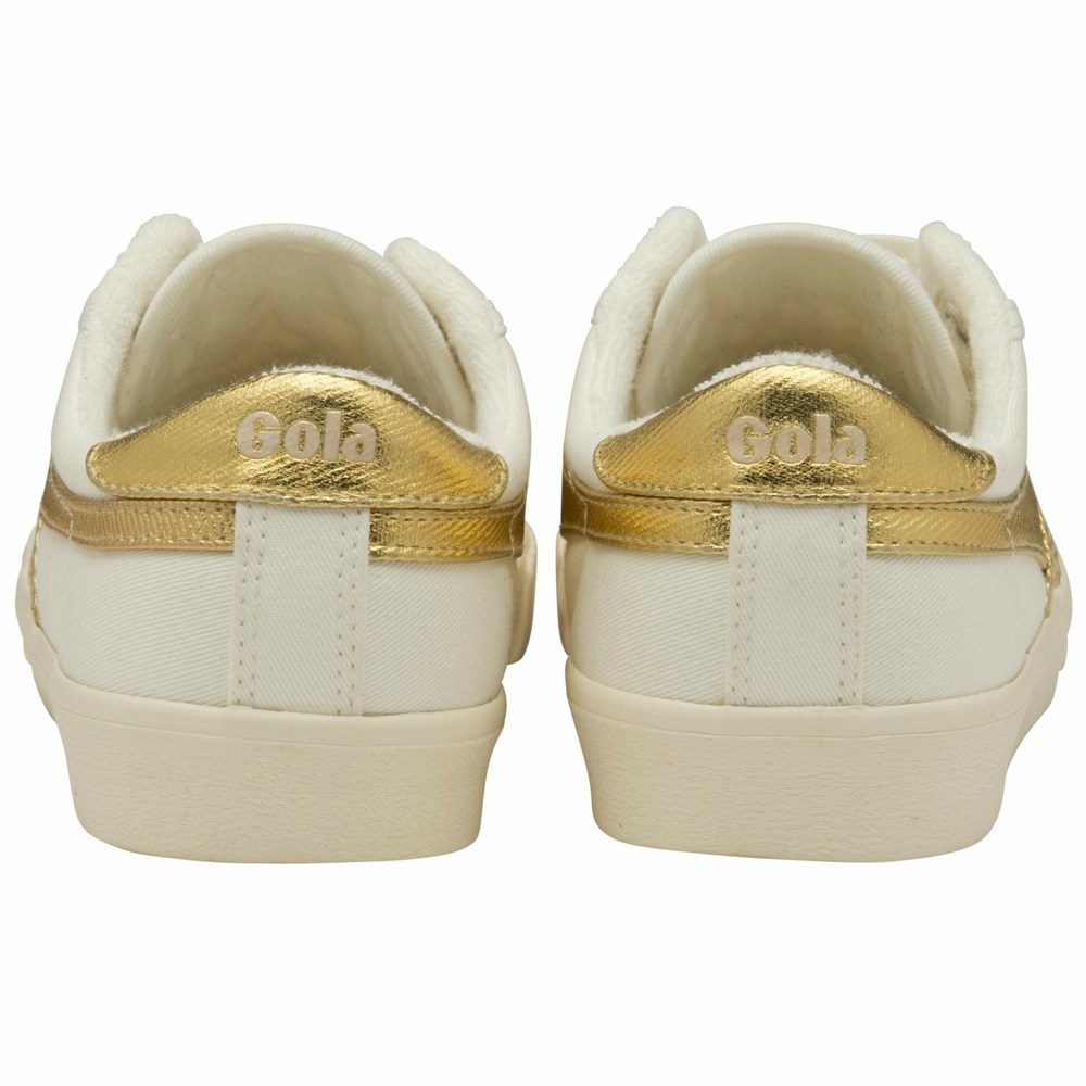 Gola Classics Tennis Mark Cox Women Sneakers White / Gold | JZCFWG820