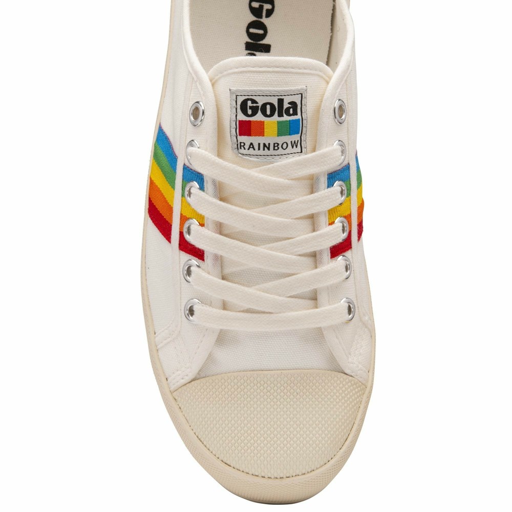 Gola Vegan Classics Coaster Peak Rainbow Women Sneakers White / Multicolor | EQASVI364