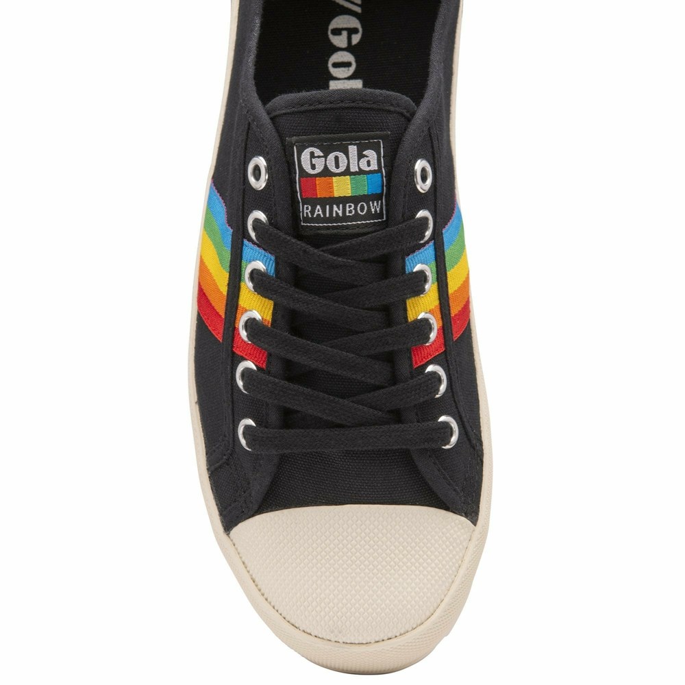 Gola Vegan Classics Coaster Peak Rainbow Women Sneakers Black / Multicolor | ITQVYS176