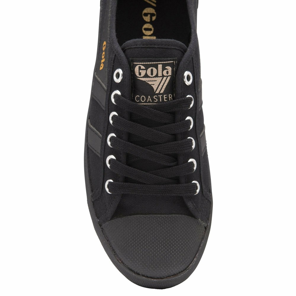 Gola Vegan Classics Coaster Peak Women Sneakers Black / Black / Black | FRKXPW318